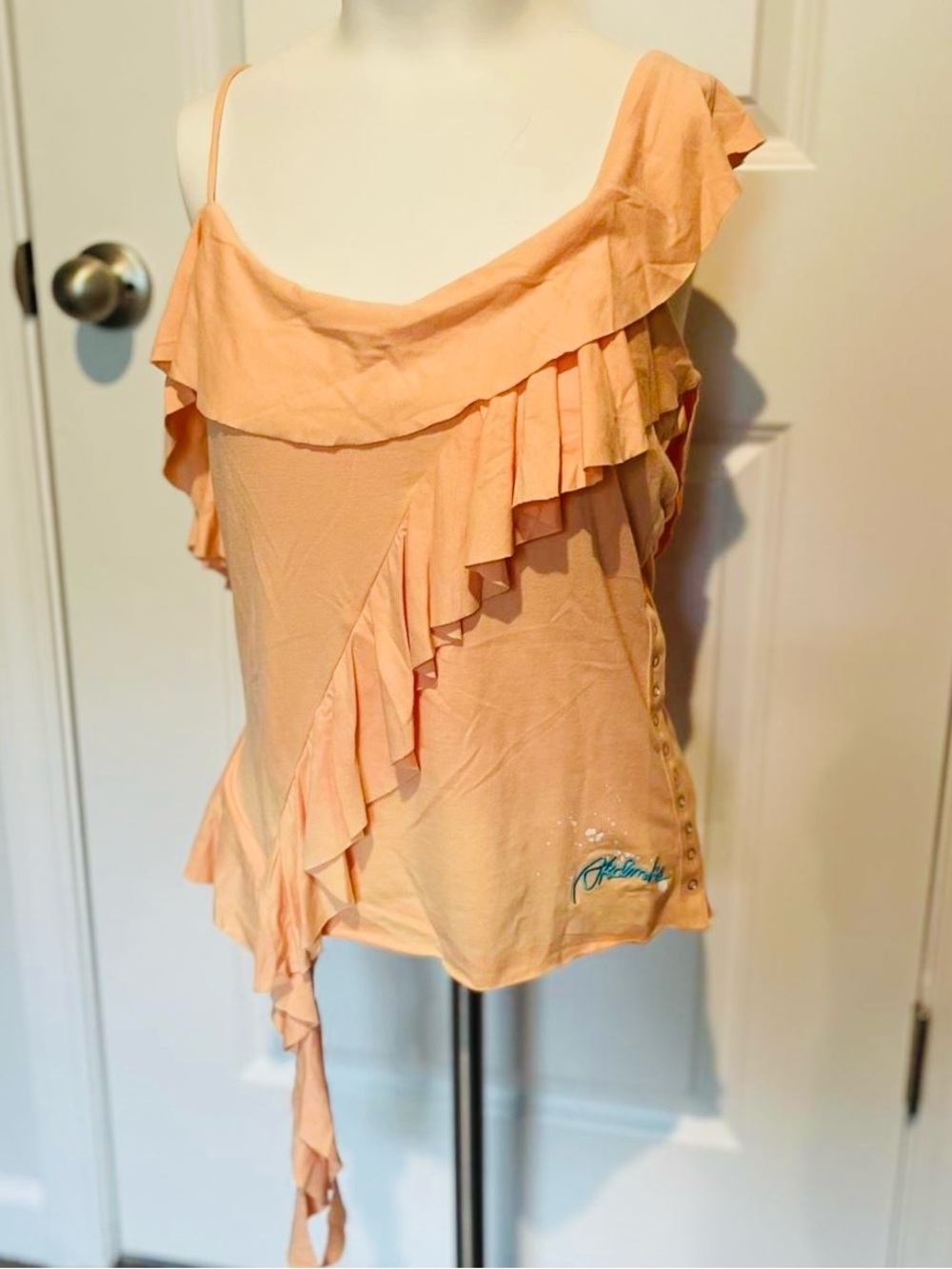 Akademiks Peach Ruffle Camisole
